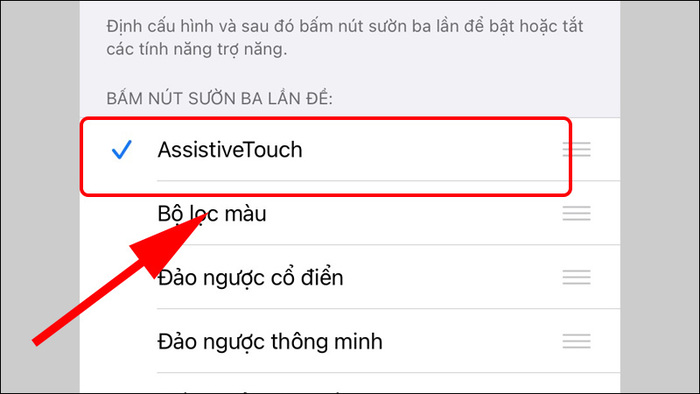 Sau khi chọn AssistiveTouch bạn có thể khóa máy bằng phím ảo