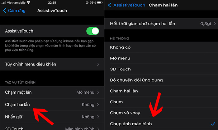 Kích hoạt tính năng Back Tap