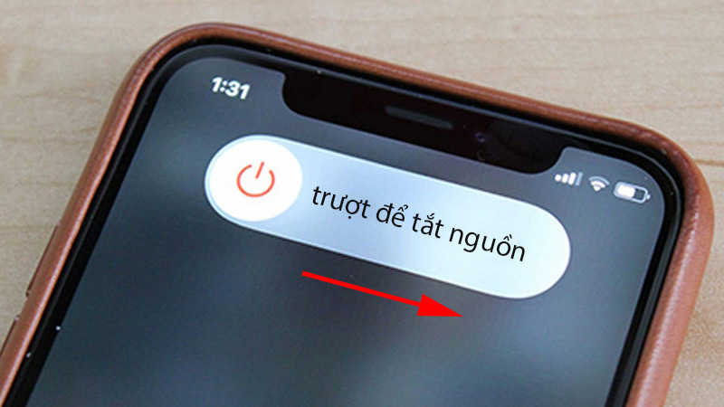 Trượt sang phải để tắt nguồn iPhone 12