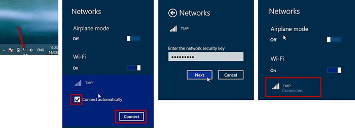 Kết nối wifi cho Laptop Windows 8