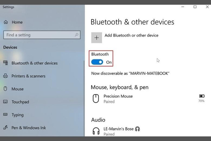 Cách bật bluetooth trên laptop Win 8