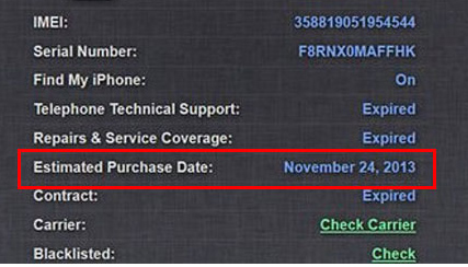 Nhập IMEI iPhone