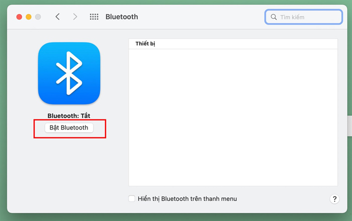 Kích hoạt Bluetooth