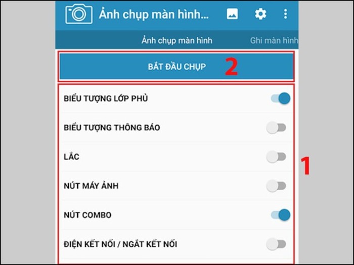 Tùy chỉnh các tùy chọn và nhấn vào Bắt đầu chụp để chụp ảnh màn hình