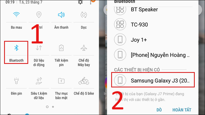 Kết nối Bluetooth với điện thoại Android khác