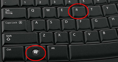 Nhấn tổ hợp phím Windows + R