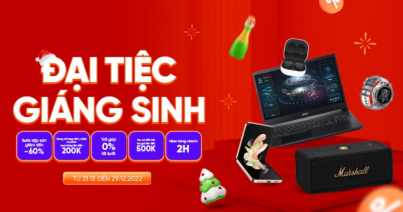 Đại tiệc giáng sinh - Ưu đãi linh đình đến 60%