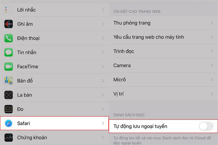 Tắt tính năng Tự động lưu ngoại tuyến giảm thiểu tình trạng bộ nhớ iPhone nhanh đầy